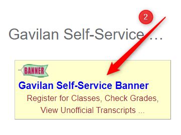 What's Inside? Gavilan Self-Service Banner: Register for classes, Check Grades, View Un-Official Transcripts. Financial Aid: Check Financial Aid requirements, status, awards and Financial Aid academic progress (SAP). myDegreeWorks: View your Education Plan and see how close you are to completing your degree. iLearn: Access iLearn from myGav.. 