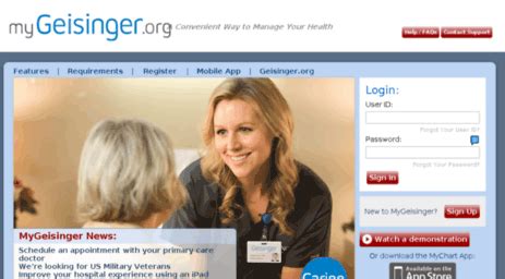 Mygeisinger com. The EHR database contains information on more than three million patients. These records are utilized by clinicians for both inpatient and outpatient records with integrated electronic scheduling, clinical lab and radiology system. The patient portal, MyGeisinger, is used by nearly 360,000 patients and provides patients with secured access to ... 