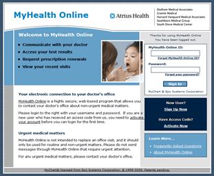 Myhealthatrius. New User? Sign up now. Communicate with your doctor. Get answers to your medical questions from the comfort of your own home. Access your test results. No more waiting for a phone call or letter - view your results and your doctor's comments within days. Request prescription refills. 
