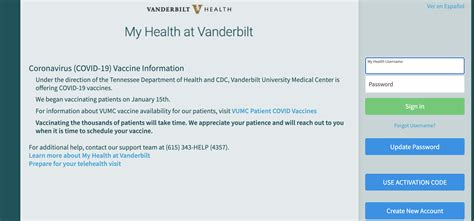 My Health at Vanderbilt is your free online tool to manage your care. Message your doctor, see test results, pay your bill and more. Sign in to My Health at Vanderbilt. Create New …. 