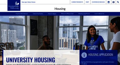 All University Housing residence halls meet the requirements of the Americans with Disabilities Act. For more information, visit University Housing located at 75 Piedmont Ave, Suite 110, call 404-413-1800, email us at housing@gsu.edu or visit myhousing.gsu.edu.. 