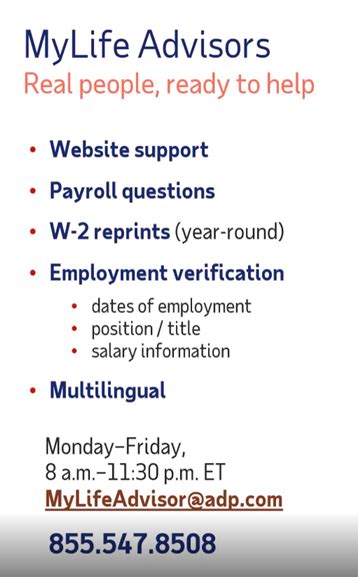 MyLife Advisor Human Resources + Payroll Support ADP Comprehensive Services URL: WorkForceNow.adp.com MyLife Advisors: 855-547-8508. We Can Guide and Assist Getting you registered with ADP Workforce Now Portal •Personal Registration Code: Generate users a personal registration code to. 