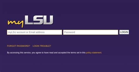 myLSU account or Email address . Password . For