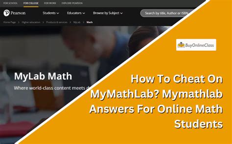 Mymathlab Cheat Answers