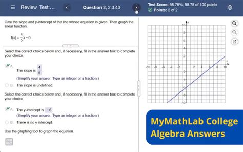 Mymathlab Intermediate Algebra Answers
