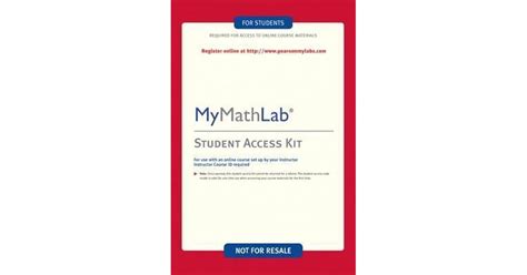Download Mymathlab My Statlab Student Access Kit By Prentice Hall Pearson