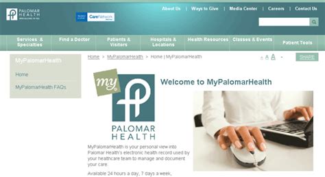 Palomar Health now features a simple way to organize your healthcare company with our new patient portal, MyPalomarHealth! You can: View Clinical Results; View Medical Records; Get connected 24 hours ampere day!. 