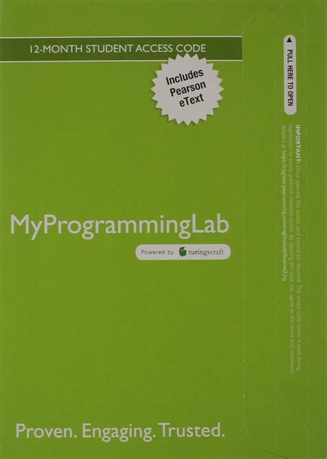 Myprogramminglab With Pearson Etext Access Card For Intro To Java Programming Brief Version