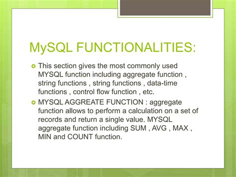 Mysql if.  See Section 14.  Decision-making in MySQL refers to controlling the flow of SQ...