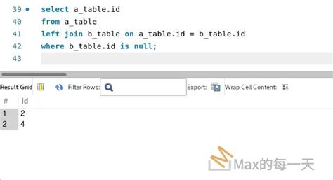 Mysql select not in