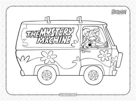 Mystery Machine Coloring Page