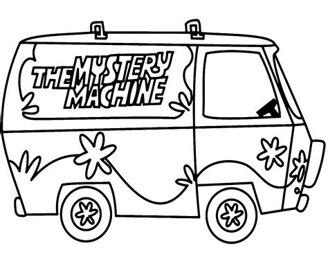 Mystery Machine Pages Coloring Pages
