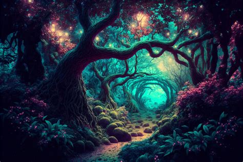 Mystical Forest Art - Etsy