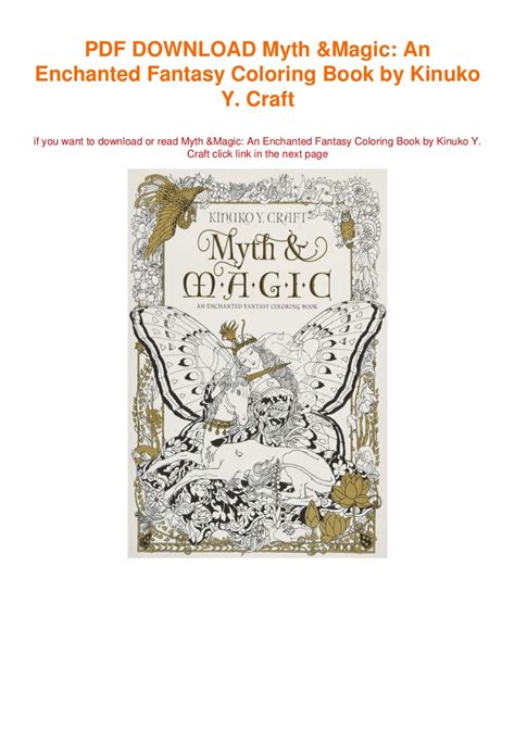Read Online Myth  Magic An Enchanted Fantasy Coloring Book By Kinuko Y Craft