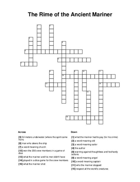 Mythical mariner crossword. Find the latest crossword clues from New York Times Crosswords, LA Times Crosswords and many more. Enter Given Clue. Number of Letters (Optional) ... Mythical mariner ... 