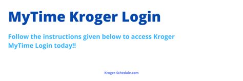 New to Kroger Create an Account. . Mytimekroger