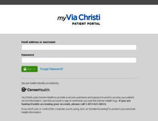Myviachristi portal. Access your test results. No more waiting for a phone call or letter – view your results and your provider's comments within days. Request prescription refills. Send a refill request for any of your refillable medications. Pay your bill. View your statements and pay your billonline. Streamline check-in. Use echeck-in to check in online up to ... 