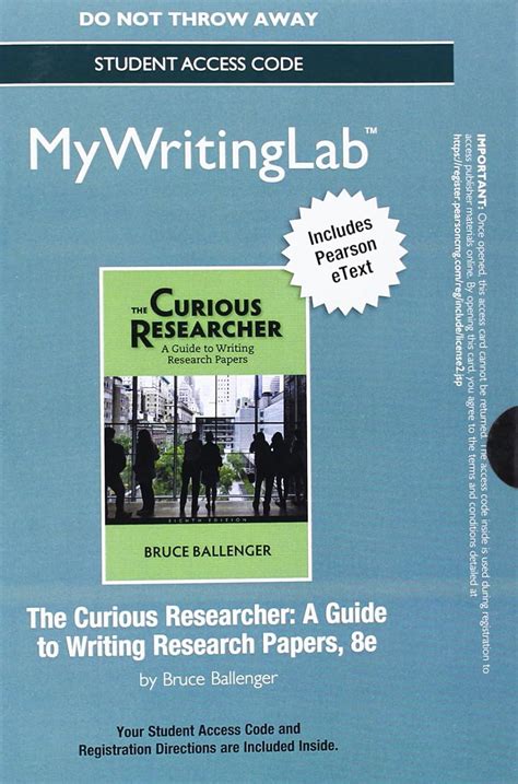 Mywritinglab with pearson etext instant access for writing research papers a complete guide 15e. - White esp rotary sewing machine service manual.