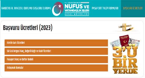 Nüfus Başvuru Ücreti 2023 – Nüfus Müdürlüğü Randevu AL. 