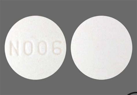 N006 pill. Due to inconsistencies between the drug labels on DailyMed and the pill images provided by RxImage, we no longer display the RxImage pill images associated with drug labels. We anticipate reposting the images once we are able identify and filter out images that do not match the information provided in the drug labels. 