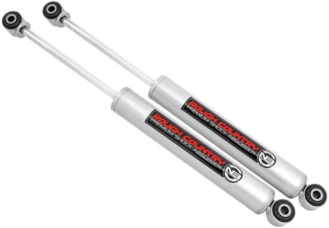 N3 vs m1 shocks. Improve your on and off-road ride quality with Rough Country's premium N3 shocks! These 10-stage variable valving, high-pressure Nitrogen charged shocks offer a fantastic blend of off-road action and smooth highway ride quality. With a durable 18mm spring-loaded piston rod and faster-cooling 54mm shock body, this shock offers up to 36kN Tensile ... 