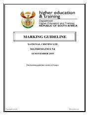 N4 mathematics memorandum marking guide november 2011. - Manual de funciones de una empresa.