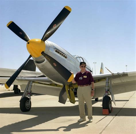 NACA pilot Bob Champine with P-51 #127 NASA