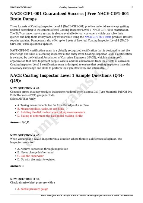 NACE-CIP1-001-CN Musterprüfungsfragen