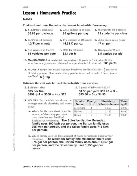 NAME DATE PERIOD Lesson 1 Homework Practice 2 • Chapter 8 Measure