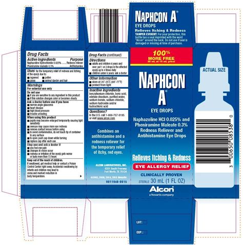 NAPHCON A- naphazoline hydrochloride and pheniramine …