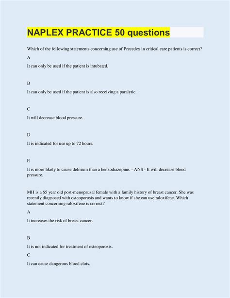 NAPLEX Test NAPLEX Exam Practice Review
