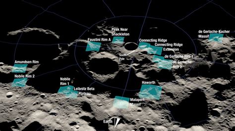 NASA chosen the landing sites for a new lunar expedition