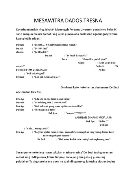 Naskah Drama Bali Modern - muktibox.com