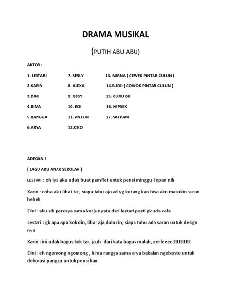 Naskah Drama Musikal - muktibox.com