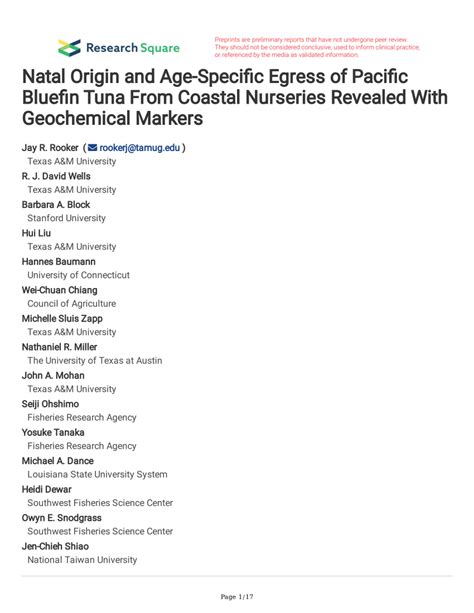 Natal origin and age-specific egress of Pacific bluefin tuna from ... - raincitystudios.com