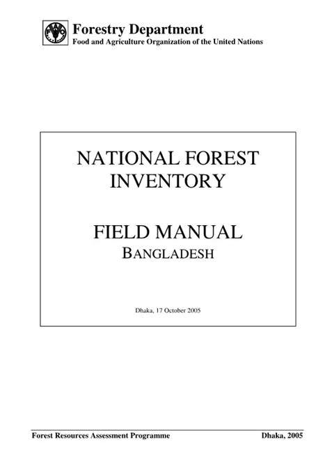 National forest inventory field manual - Template - raincitystudios.com