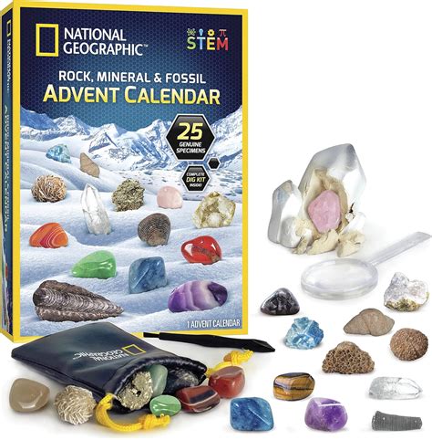 NATIONAL GEOGRAPHIC Advent Calendar 2021 Rocks, Minerals & Fossils