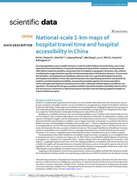National-scale 1-km maps of hospital travel time and hospital ... - wintechmobiles.com