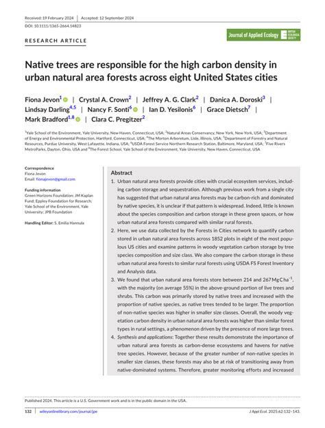 Native trees are responsible for the high carbon density in urban ... - raincitystudios.com
