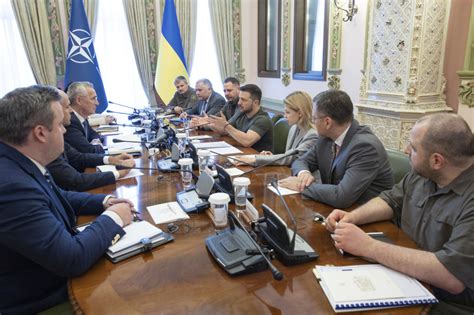 NATO’s secretary-general meets with Zelenskyy to discuss battlefield and ammunition needs in Ukraine