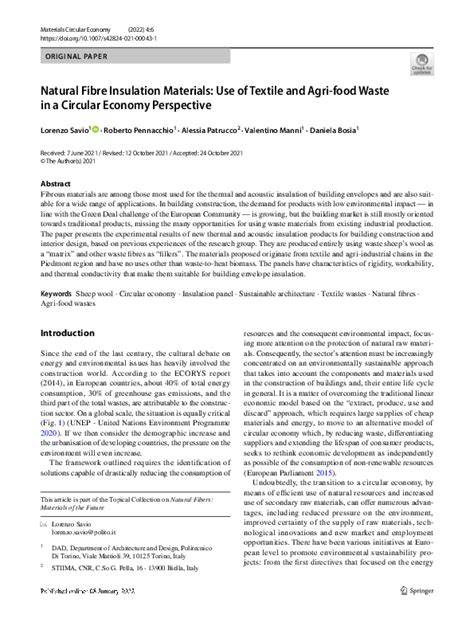 Natural Fibre Insulation Materials: Use of Textile and Agri ... - Springer - raincitystudios.com