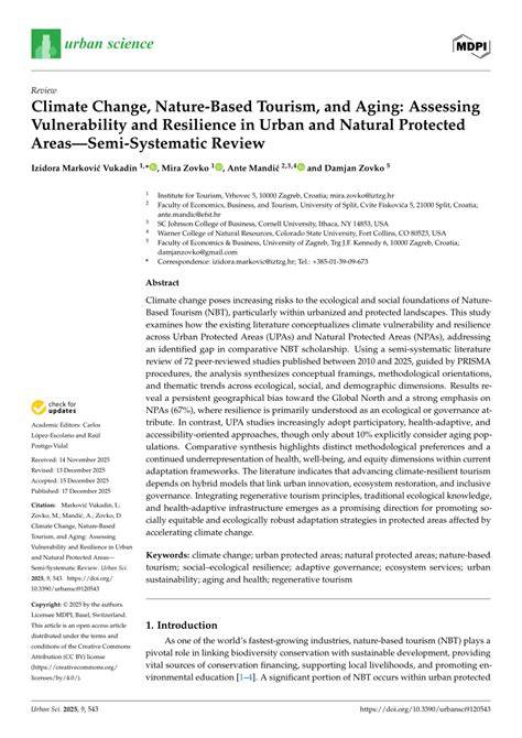 Nature-based tourism in protected areas: a systematic review of socio ... - raincitystudios.com