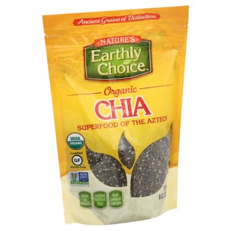 NATURES EARTHLY CHOICE: Organic Chia Seeds, 8 oz