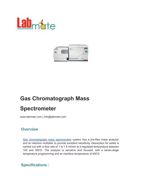 Navigating the Competitive Landscape of the Gas Chromatograph-Mass ... - wintechmobiles.com