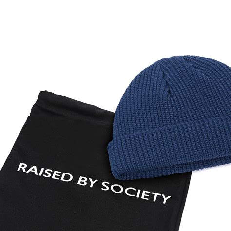 NAVY FISHERMAN BEANIE – RAISED BY SOCIETY