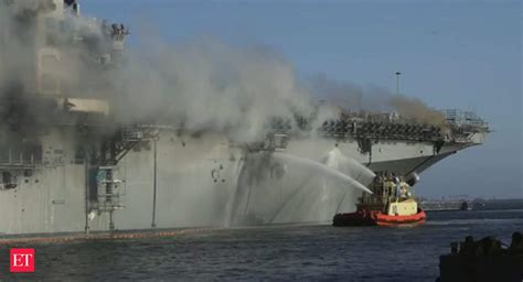 NAVY SHIP FIRE - The Economic Times