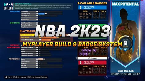 NBA 2K23 Build System & Badge Tier System Guide Best MyPlyaer Build