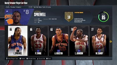 NBA 2K23 New York Knicks 199899 classic team (PS5) YouTube
