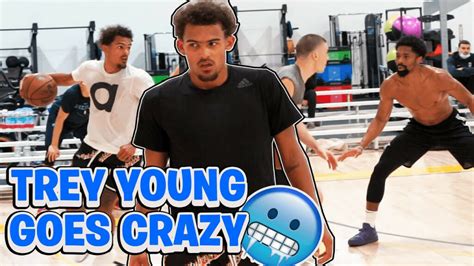 NBA All Star Trae Young *Crazy* half Court shots in Private 5v5 ...