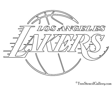 NBA Los Angeles Lakers Logo Stencil Free Stencil Gallery